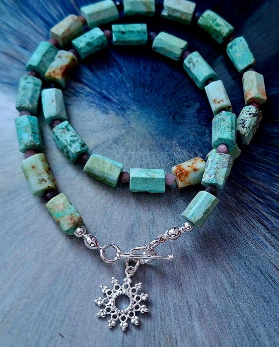 Naszyjnik handmade z turkusów