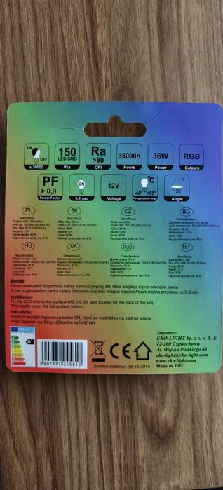 Taśma LED 2,5 m, RGB