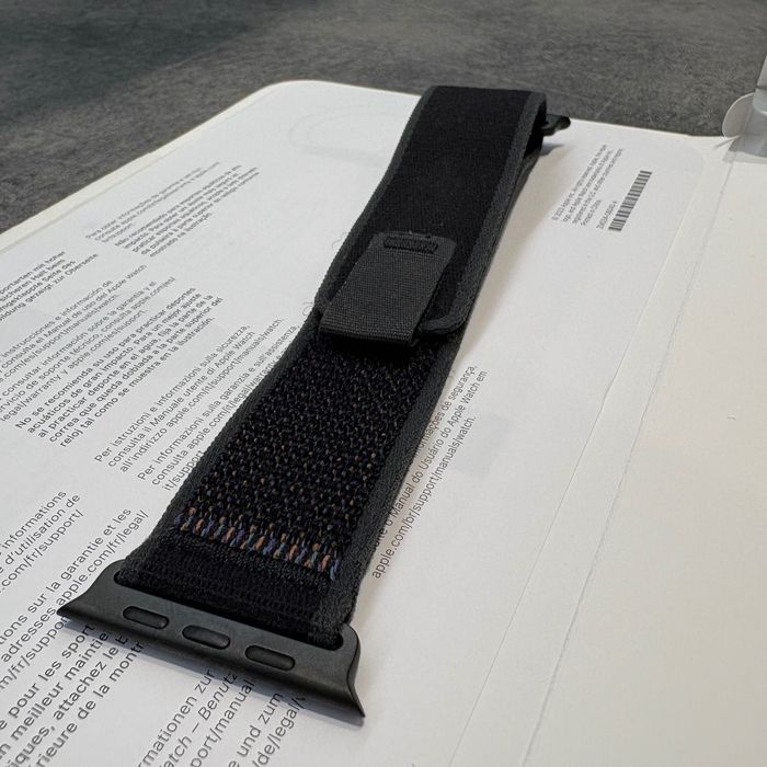 Oryginalny pasek Apple Watch Ultra 1 2 3 Black Titanium Trail Loop M/L