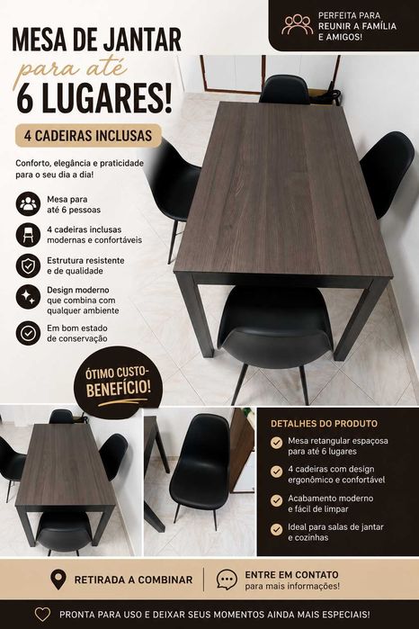 Mesa jantar extensora