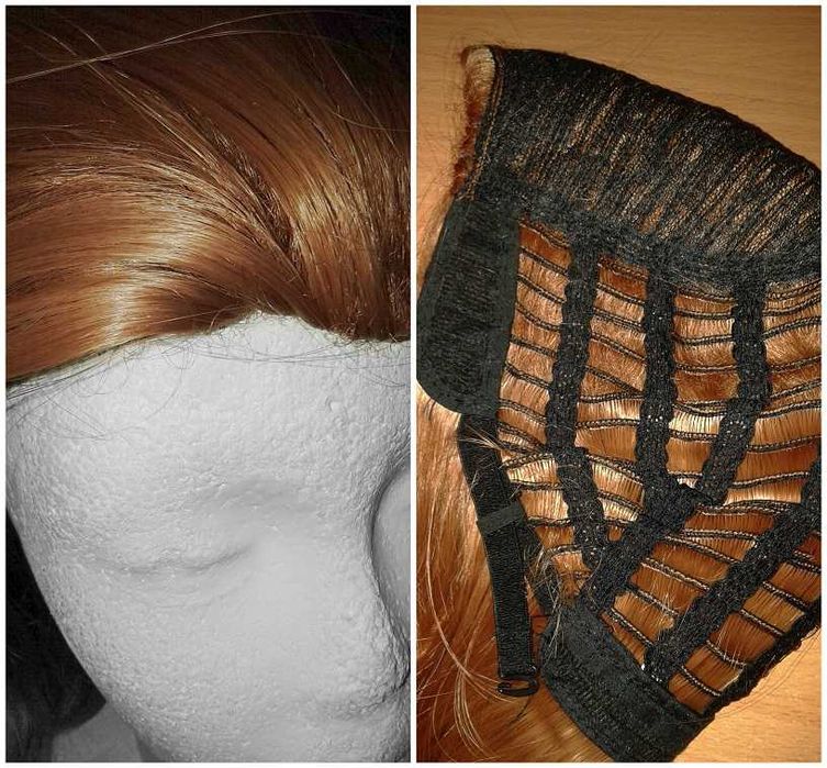 Brązowa krótka męska peruka bez grzywki z zaczesem cosplay wig brązowy