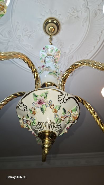 Candeeiro teto estilo vintage capodimonte