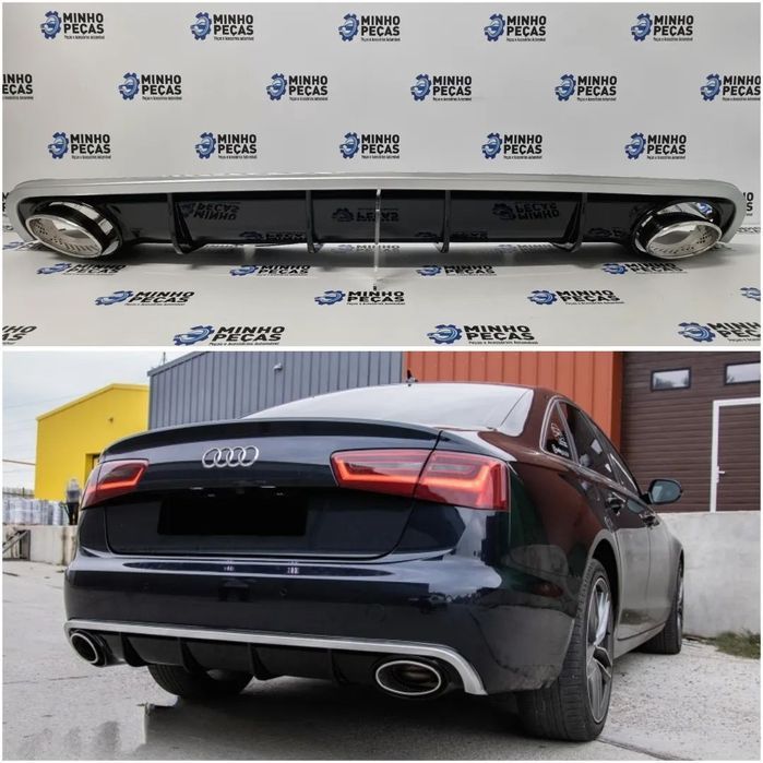 Difusor Traseiro AUDI A6 C7 4G (2010-2014) Look RS6