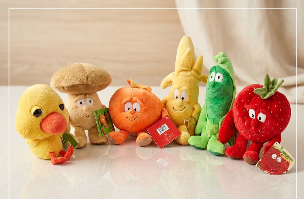 Lote 6 Peluches Lidl Coleção Amigos da Quinta e Gang dos Frescos