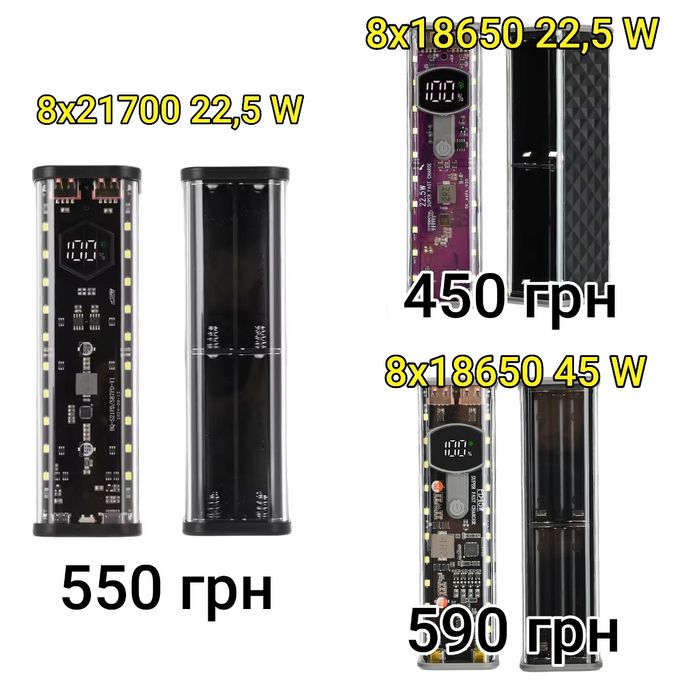 Корпус повербанк на 1-21 аккумулятор 18650. Power Bank