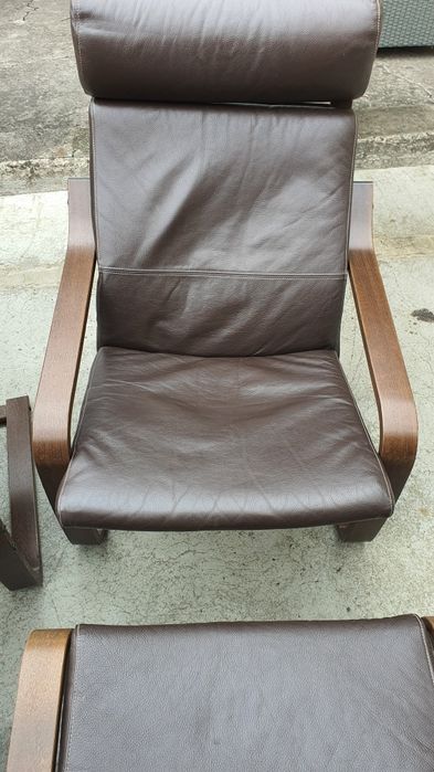 Fotel IKEA POÄNG plus podnóżki