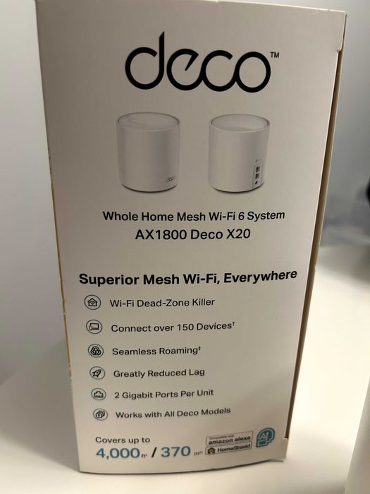 TP-Link Deco X20 Mesh System – 2-Pack (AX1800)64284287011970123