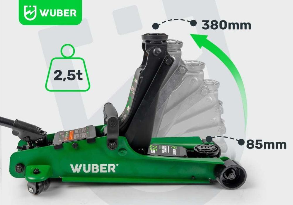 PODNOŚNIK Samochodowy Żaba Lewarek 2,5 Tony NISKOPROFILOWY 85-380 mm