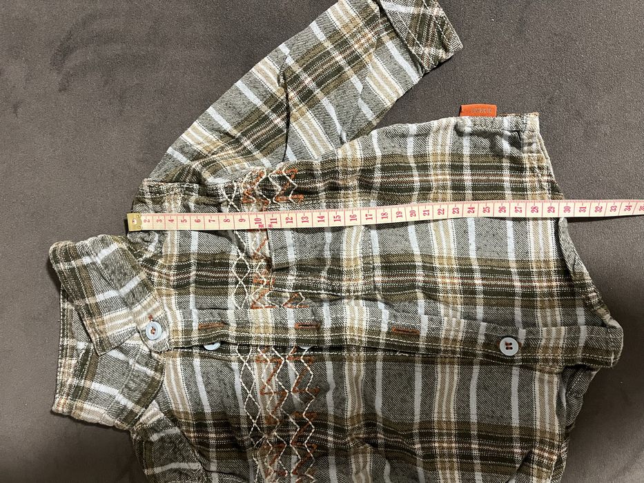 Сорочка для хлопчика зелена 74 розмір