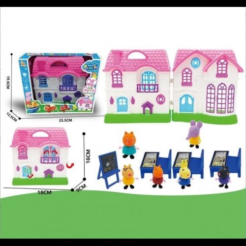 Будиночок Стіч,Лабубу зі світлом, 2 фігурки героїв,меблі,ігровий набір