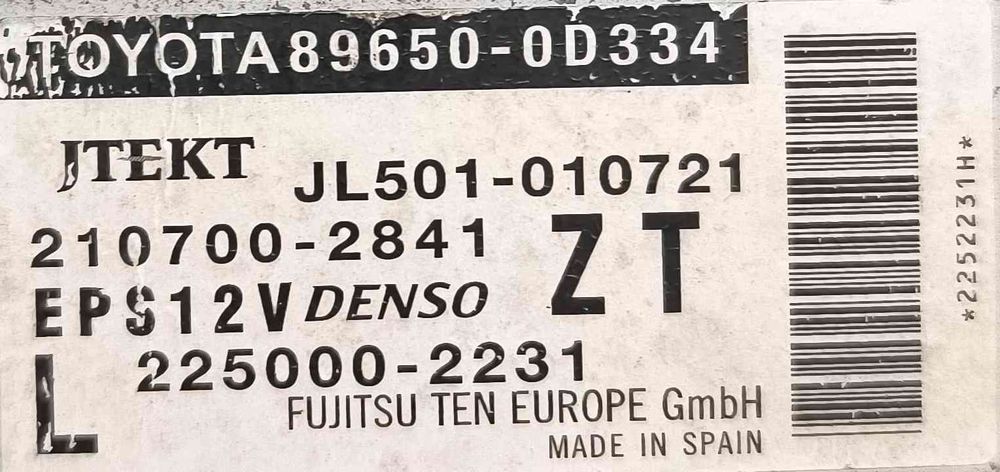 Módulo Eletrónico JL501-010721 - TOYOTA YARIS