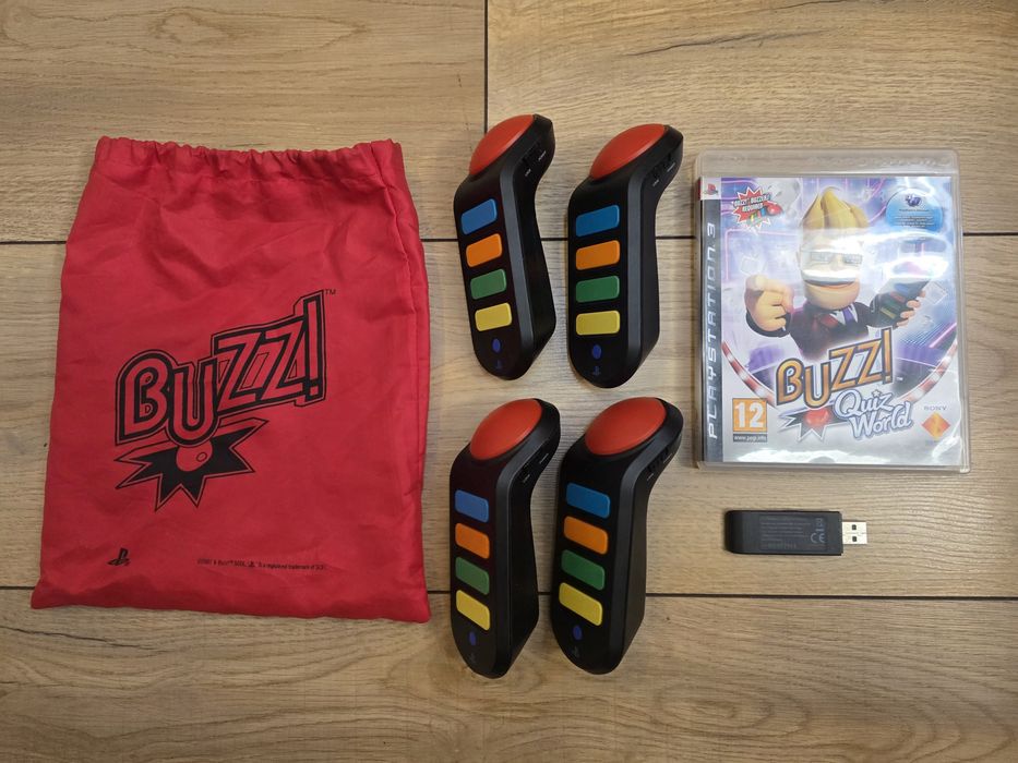Buzz Buzzery Brzęczki Bezprzewodowe Playstation 3 PS3 Komplet
