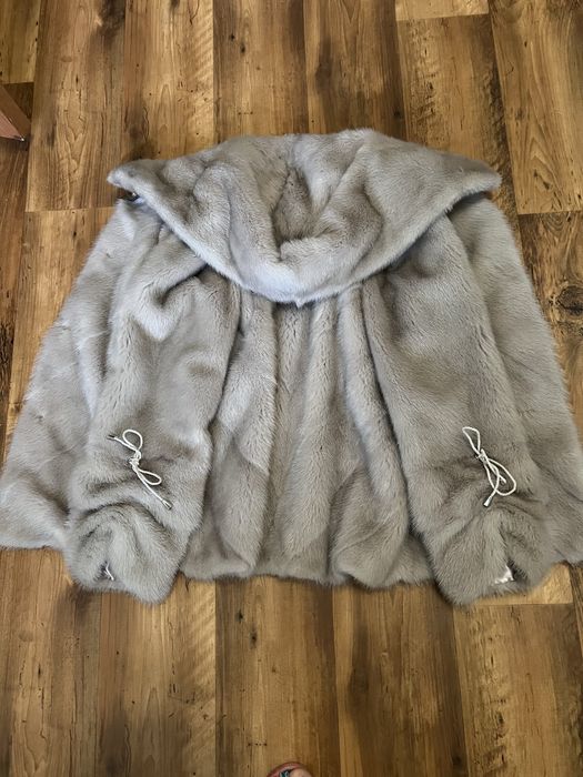 Шикарна норкова шубка-автоледі в новому стані , 48 р, капюшон кобра ,