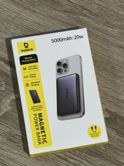 Павербанк базеус Baseus PicoGo Power Bank 5000 мАч 20w ультратонкий