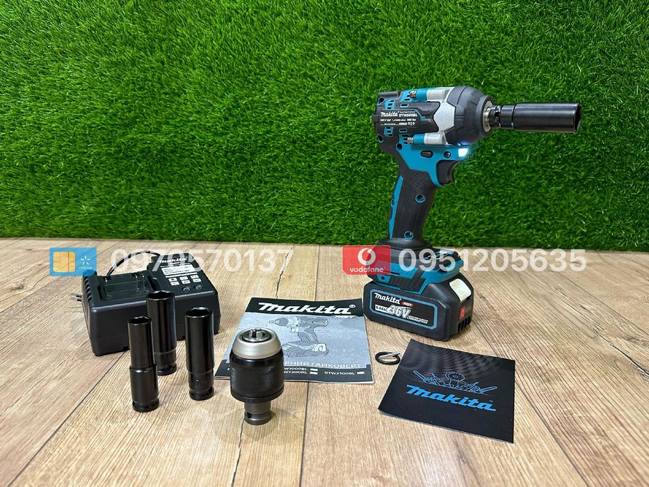 Набір 2/1 Makita Гайкокрут DTW500BL + Балгарка DGA504BL 36V 8Ah імпакт