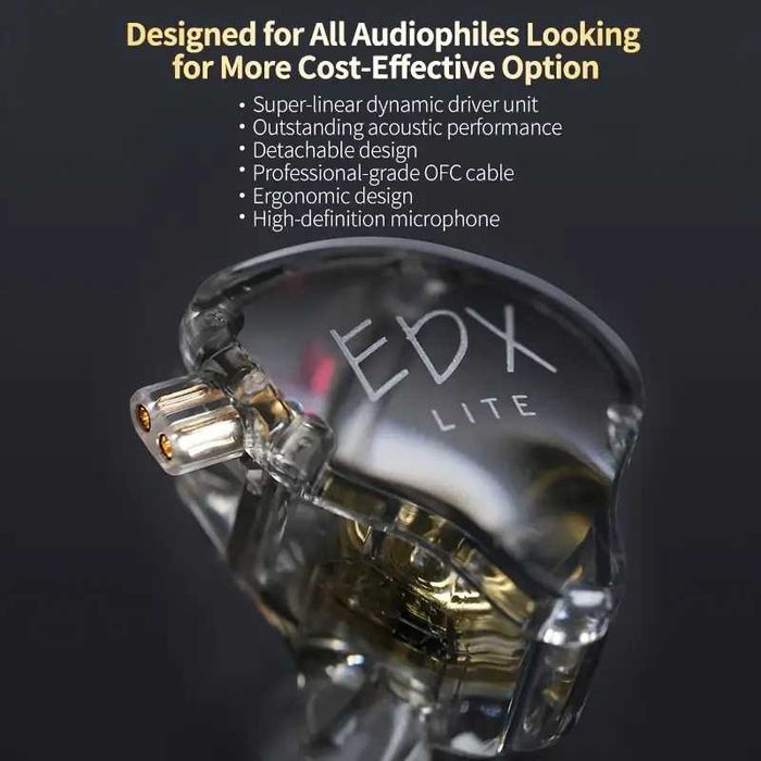auriculares com fio KZ EDX Lite