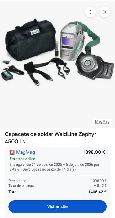 Máscara de soldar ventilada