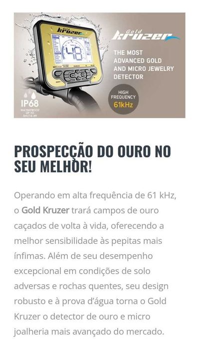 Nokta Gold Kruzer Detetor de Metais Ouro Oro Metaldetector