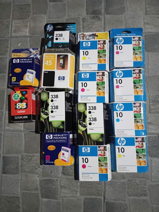 Lote 14 tinteiros HP novos por 20€