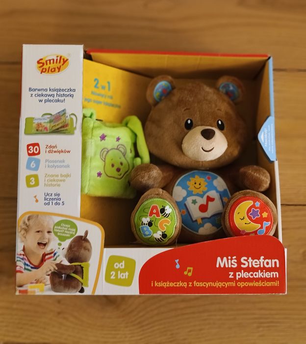 Interaktywny Miś Stefan z plecakiem Smily Play