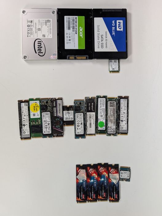 Ssd 256 512 nvme m2 sata msata під відновлення