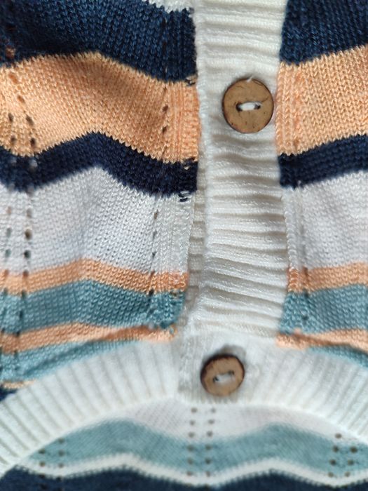 Krótki rozpinany sweter vintage S/M Dolce Vita bolerko, narzutka 36/38