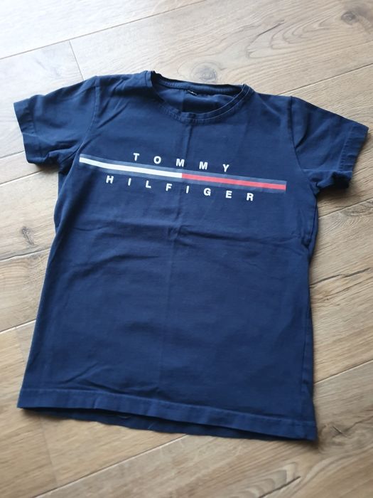 Bluzka t-shirt granatowy Tommy Hilfiger 122/128