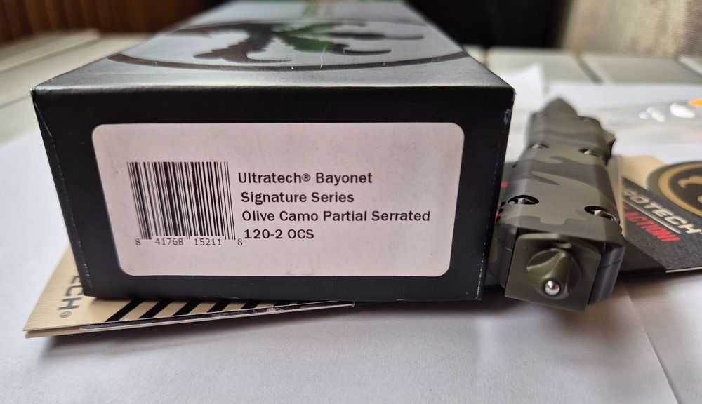 Microtech Ultratech Olive Camo Signature Series