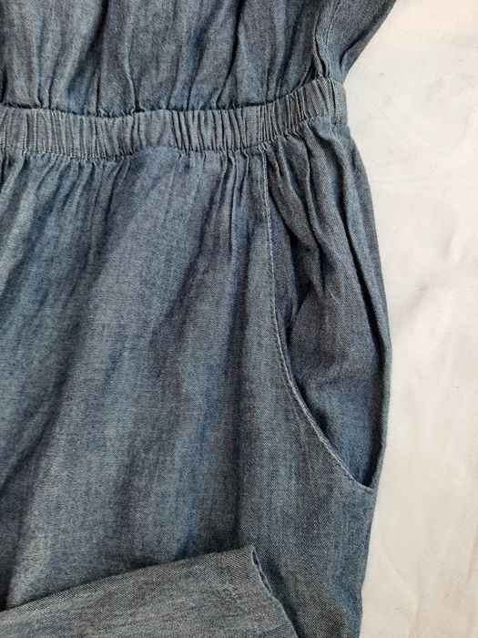 kombinezo damski , letni, bez ramiączek, jeans