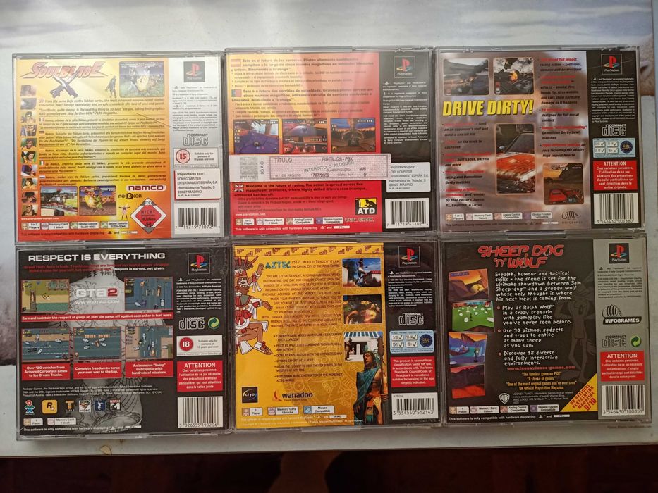 Vários Jogos Playstation 1 (PS1) - Aztec, Demolition Racer