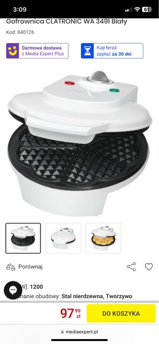 Gofrownica Clatronic 1200 W