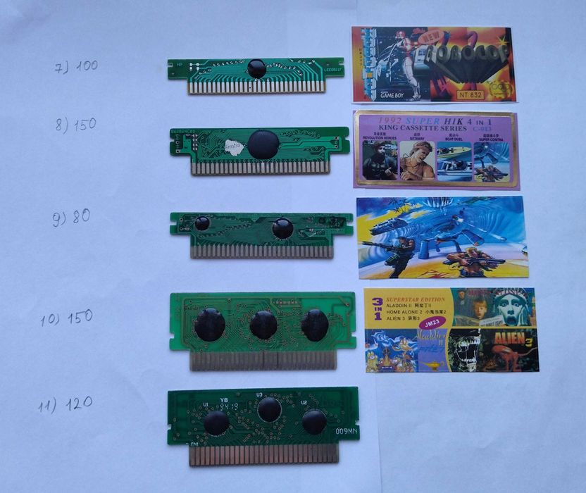 Плати до картриджів 8 біт приставок Денді, Сюбор, Lifa