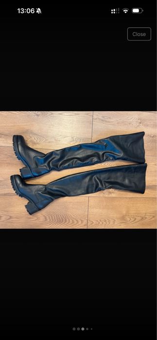 Kozaki typu „skarpetowe”, bardzo wysokie