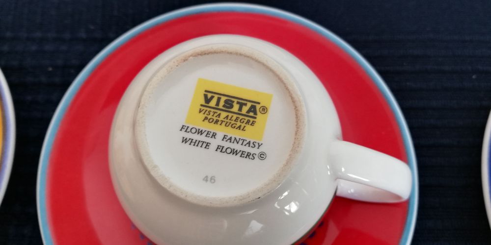 Conjunto 6 Chávenas Vista - Vista Alegre - Flower Fantasy