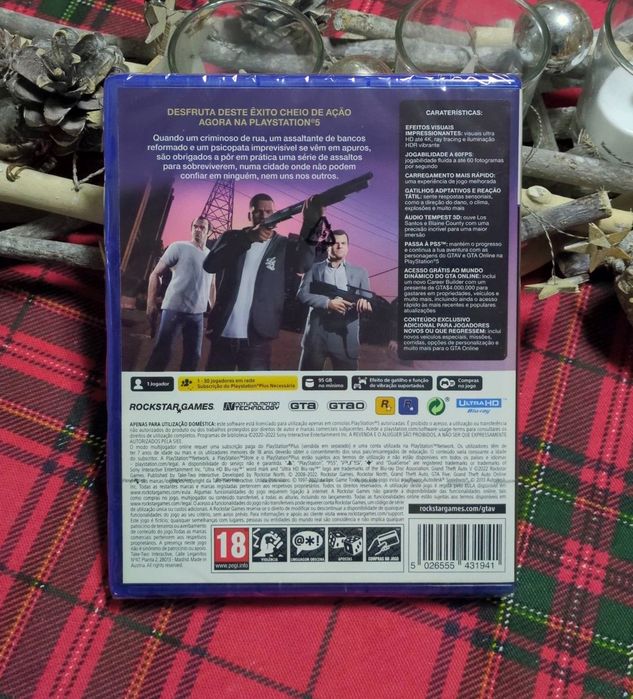 Jogo PS5 Gran Thef Auto 5 ( GTA V ) Novo e Selado