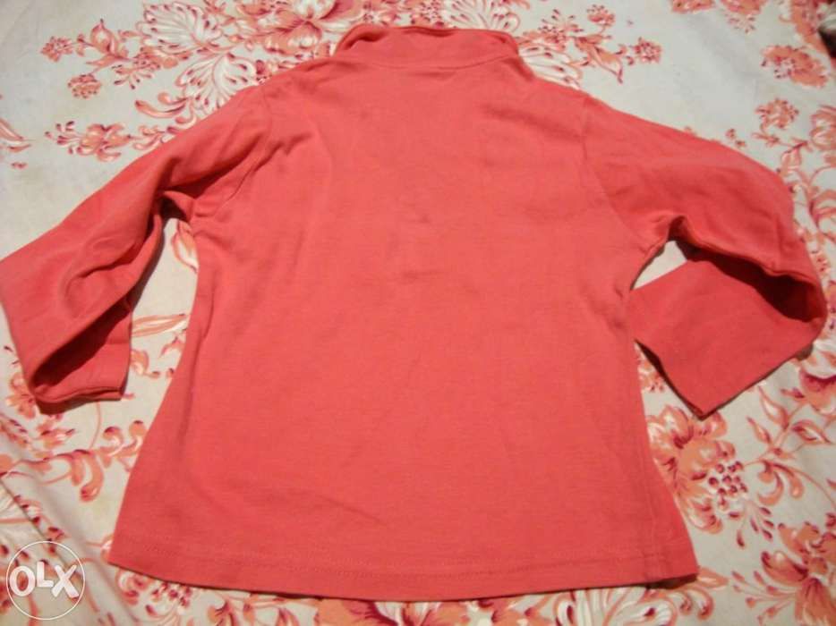 Polo rosa com folho para 3 a 4 anos