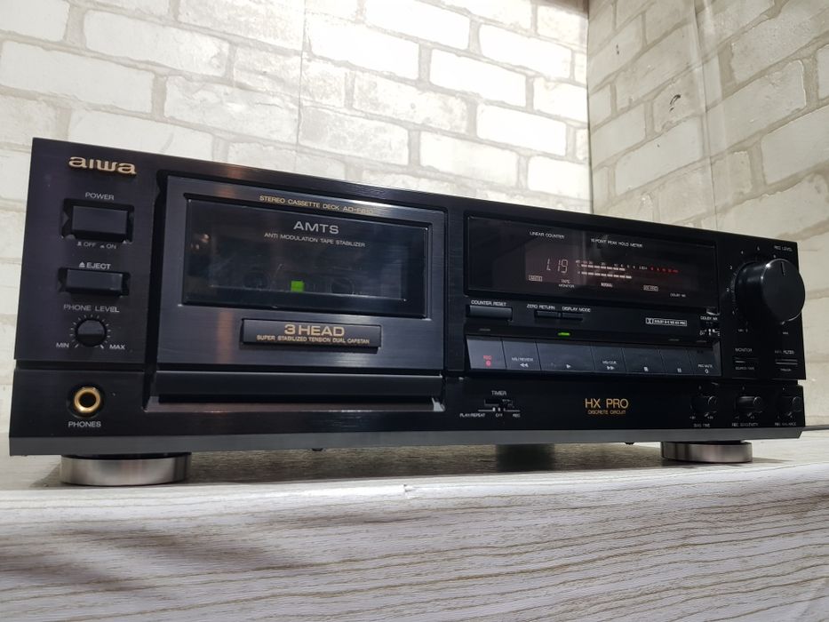 3 HEAD! Стерео касетна дека AIWA AD-F810E, б/у з Німеччини