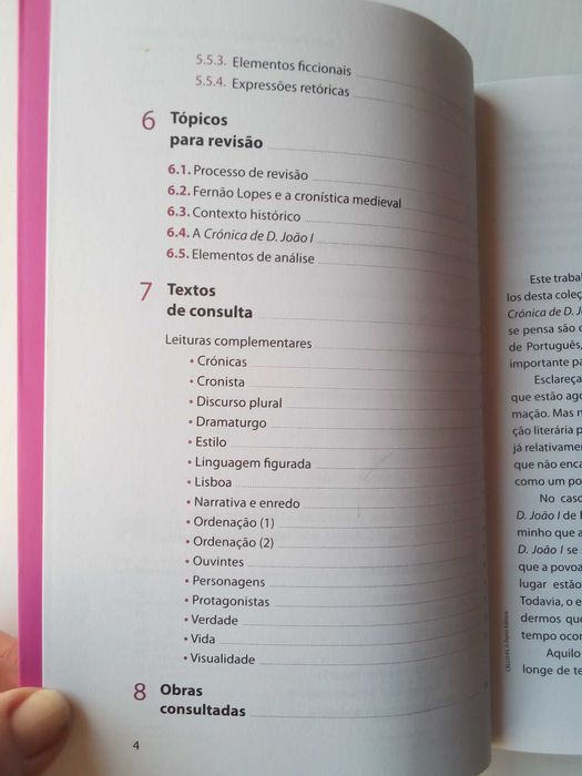Livros de apoio escolar, "Crónica de D. João I" e "Filosofia", 10º ano