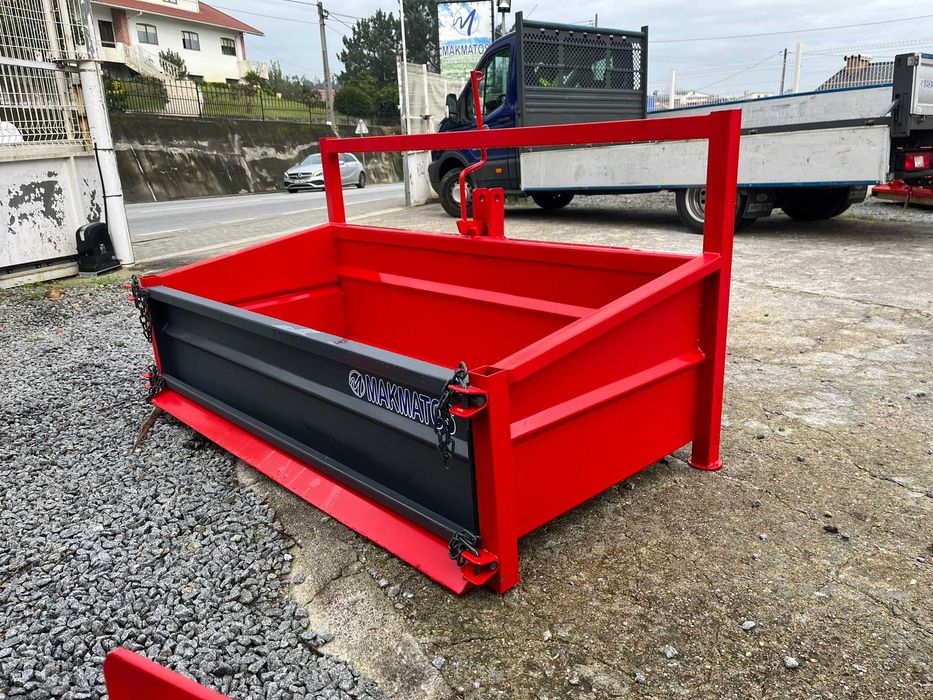 Caixa de carga/gamela para trator reforçada 1.70m c/ báscula NOVO