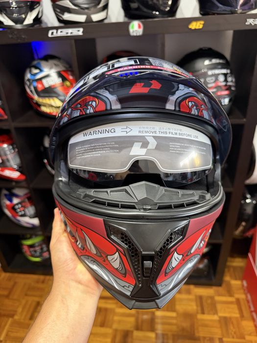 Capacete integral com lente dupla