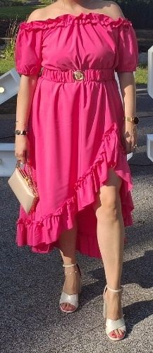 Sukienka hiszpanka L,fuksja