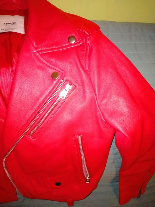 Kurtka skóra naturalna Mango r.S