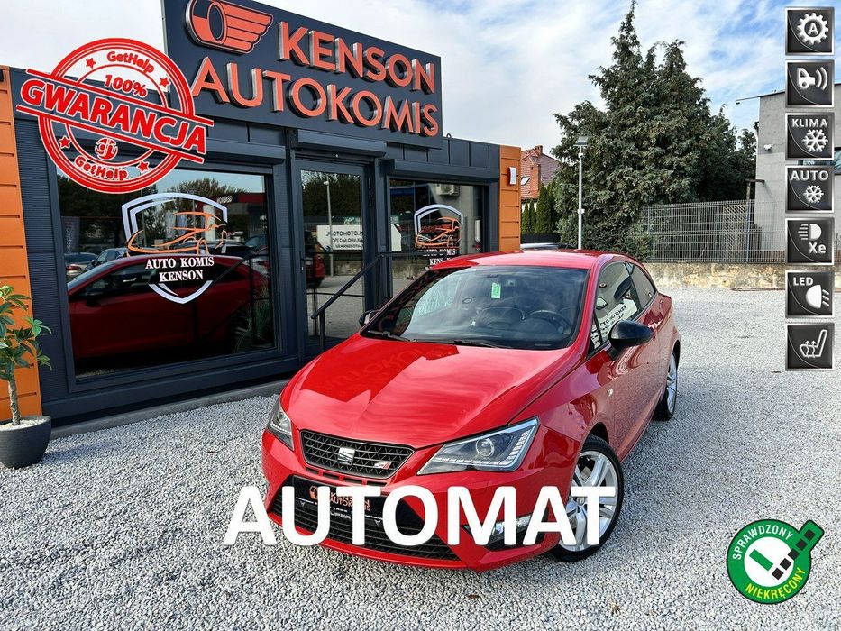 Seat Ibiza CUPRA, LED, Klimatyzacja, Tempomat, Podgrzewane Fotele, Łopatki F1,DSG
