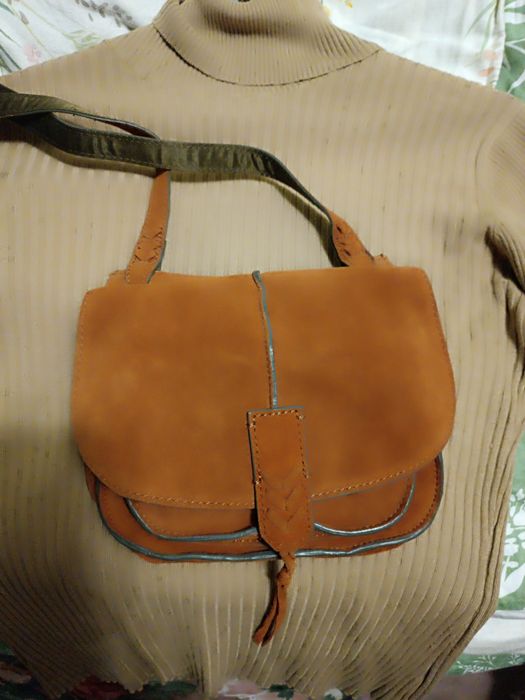 Сумка через плече крос боді фірма NEXT 100 шкіра (замш)