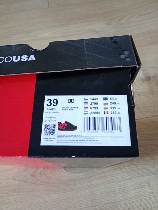 Buty damskie dziewczęce DC ShoeEcousa rozm. 39 Nowe