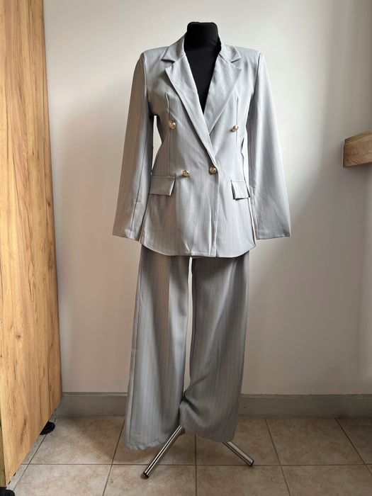 Garnitur damski komplet marynarka spodnie XL