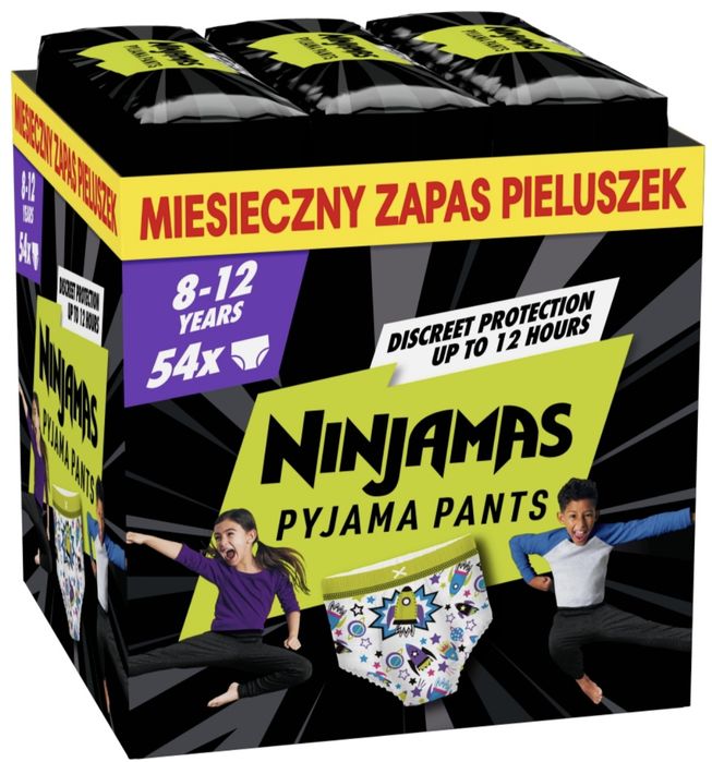Ninjamas  Pampers 72 szt. 8-12 lat