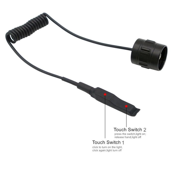 Підствольний ліхтар з виносною кнопкоюю кнопкою. Має вудовану зар