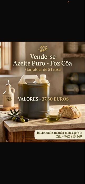 Azeite de Foz Coa 5 litros 37,5 euros
