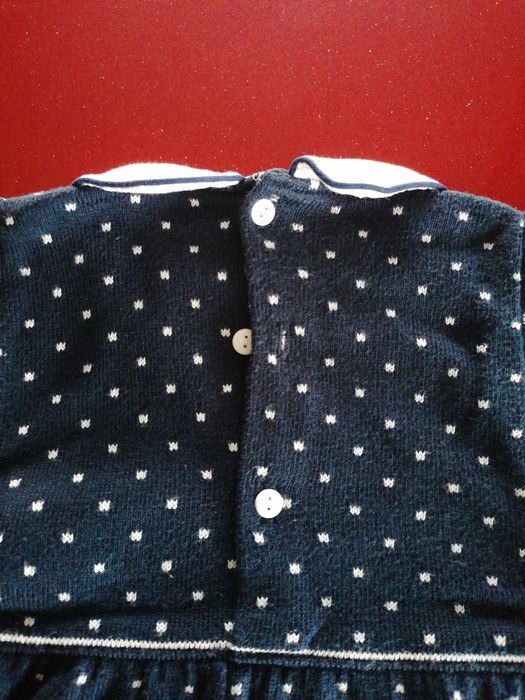 Vestido Malha Coudé mail - 6 meses